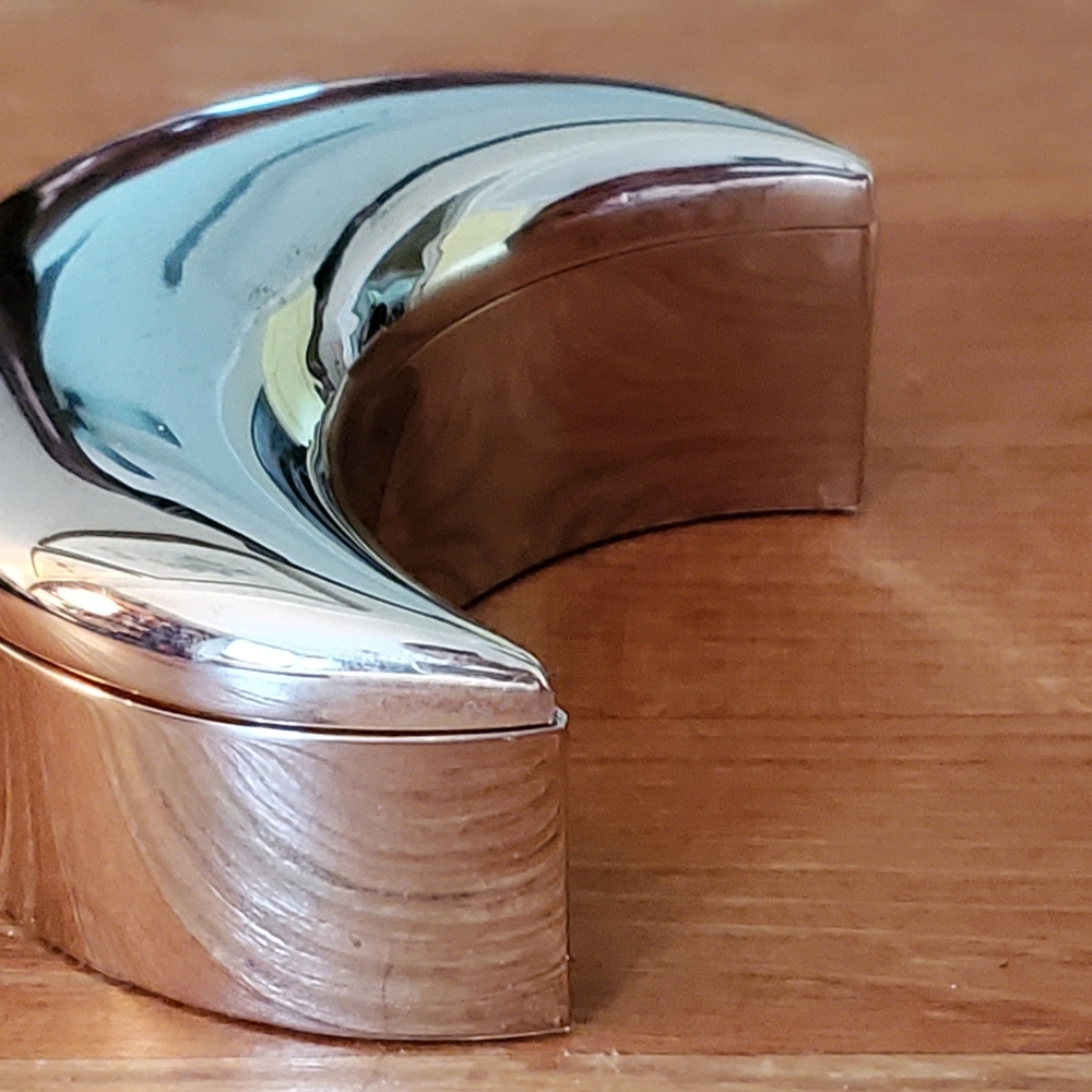 Silver Plated Crescent Trinket Box